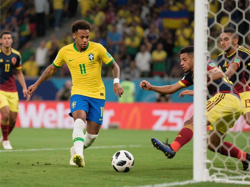 维尼修斯点球加惊艳世界波，巴西2-1力克哥伦比亚！